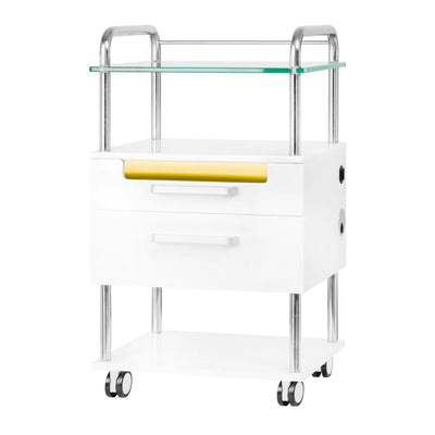 Kosmetologinis staliukas 6052T baltos spalvos su UV sterilizatoriumi