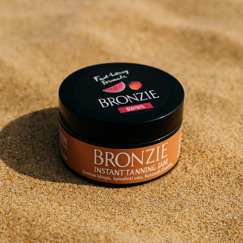 BRONZIE Momentinio poveikio įdegio džemas greitesniam įdegiui saulėje ir soliariume