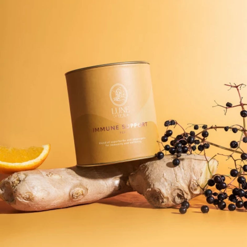Arbata Imunitetui, Žolelių arbata imunitetui stiprinti, imunitetą stiprinanti arbata, arbata nuo peršalimo ir gripo, detoksikuojanti arbata, ajurvedine arbata, Lune Tea IMMUNE SUPPORT TEA