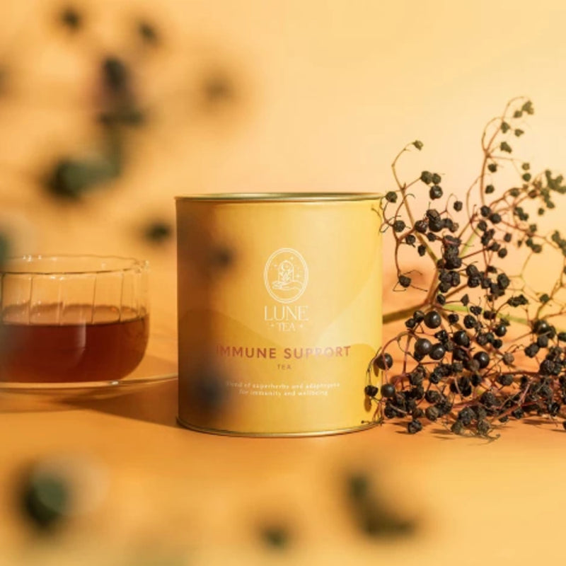 Arbata Imunitetui, Žolelių arbata imunitetui stiprinti, imunitetą stiprinanti arbata, arbata nuo peršalimo ir gripo, detoksikuojanti arbata, ajurvedine arbata, Lune Tea IMMUNE SUPPORT TEA