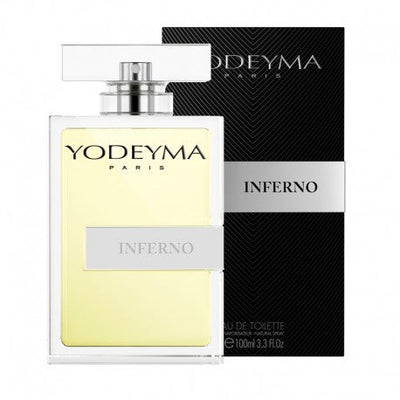 YODEYMA Inferno kvepalai 100 ml buteliuke su elegantišku dizainu ir dovanų dėžute