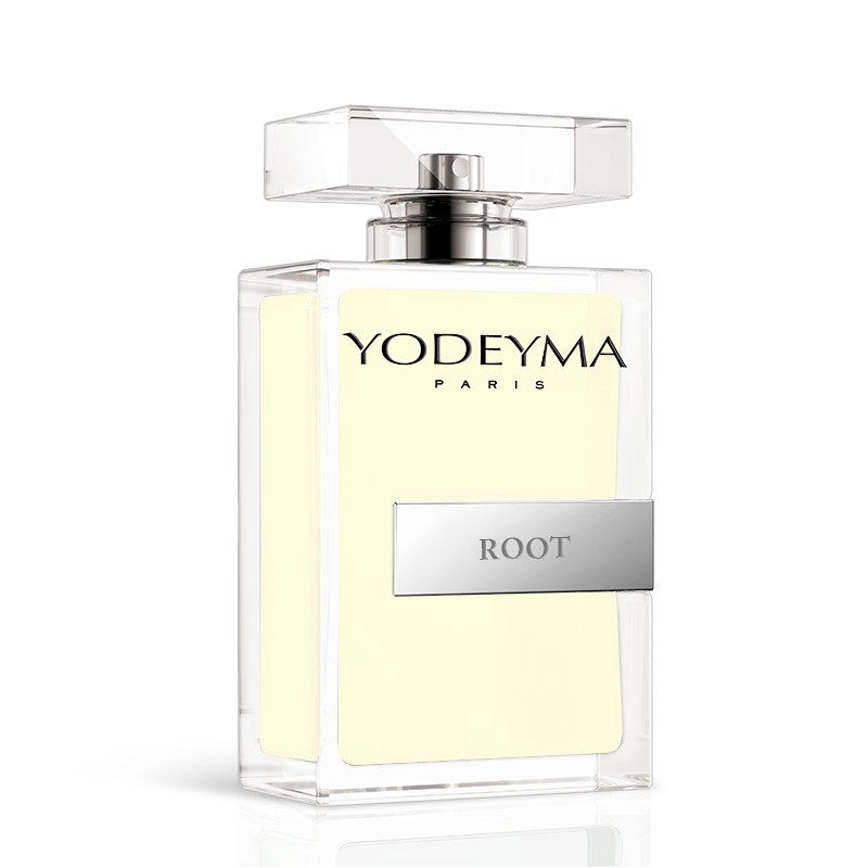 YODEYMA Root Eau de Parfum Vyriški Kvepalai stilingame buteliuke su aiškiai matomu ženklu