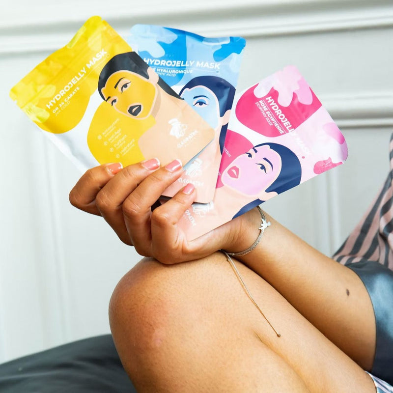 Hidrogelinių veido kaukių Rinkinys, alginatinės nulupamos veido kaukės, hidrogelio kaukė, alginatai profesionalams ir grožio salonams - Cleopatre Beauty