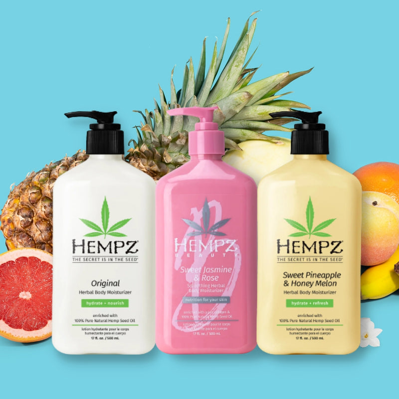 Hempz Drėkinantis kūno kremas su žaliąja arbata, kriaušėmis ir kanapių aliejumi sausai odai, padeda išlaikyti įdegį ilgiau - Exotic Green Tea & Asian Pear Herbal Body Moisturizer & tan extender