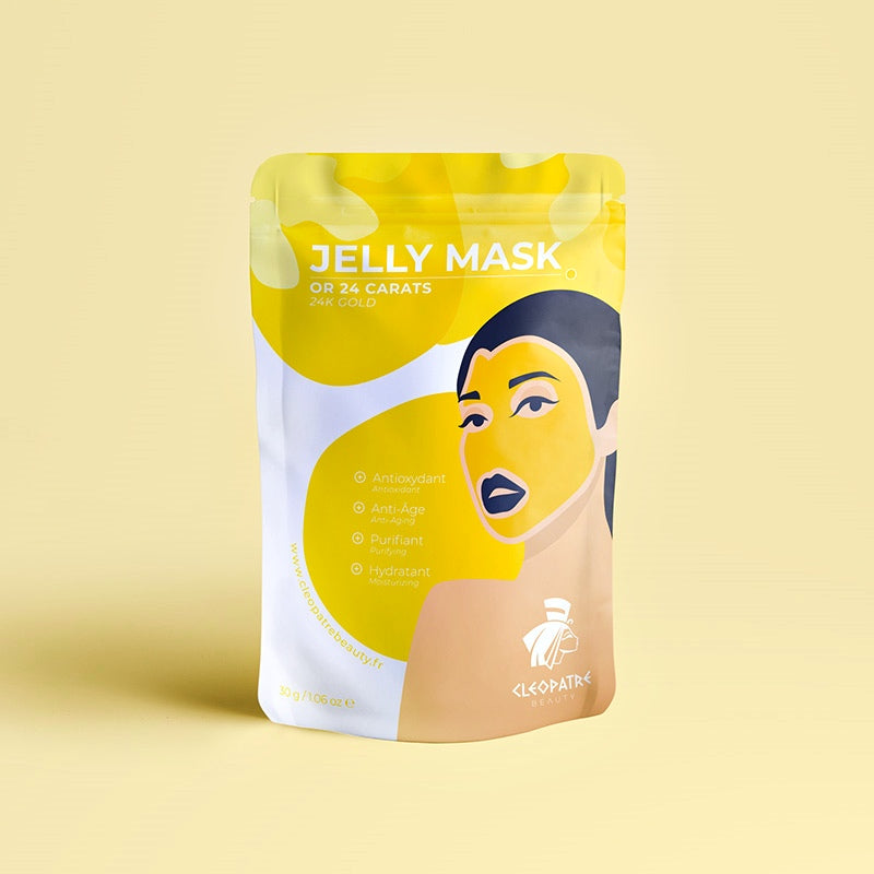 Hidrogelinė veido kaukė su sraigių sekretu ir 24 karatu auksu, alginatinė nulupama veido kaukė, hidrogelio kaukė, griožio salonams ir profesionalams - Cleopatre Beauty