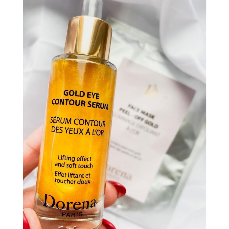 Natūralus 23 karatų aukso paakių serumas jautriai odai nuo raukšlių - Dorena Paris Cosmetics
