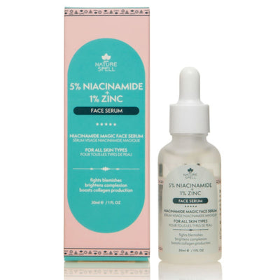 5% Niacinamido + 1% Cinko Veido Serumas tvirtai ir sveikai odai nuo pigmentinių dėmių - Nature Spell