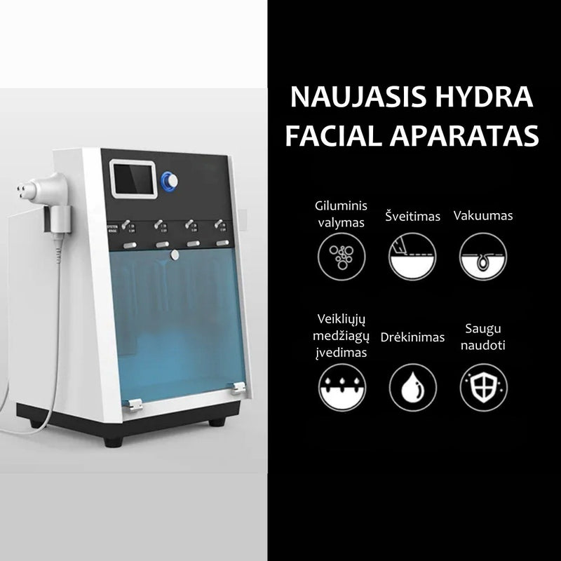 Profesionalus veido valymo kombainas su originaliu HydraFacial antgaliu
