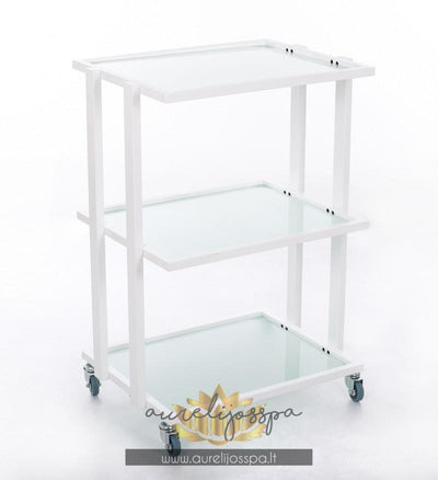 Kosmetologinis Staliukas su ratukais | Glass - AurelijosSPA